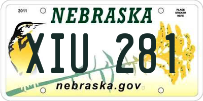 NE license plate XIU281