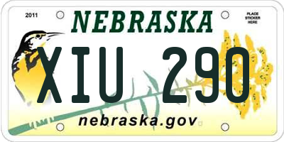 NE license plate XIU290