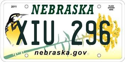 NE license plate XIU296