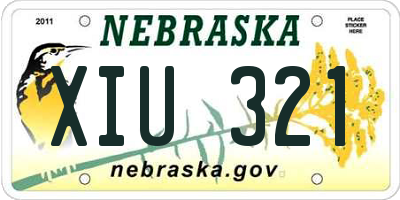 NE license plate XIU321