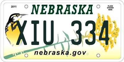 NE license plate XIU334