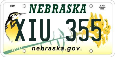 NE license plate XIU355