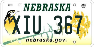 NE license plate XIU367