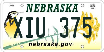 NE license plate XIU375