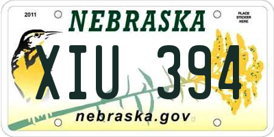 NE license plate XIU394