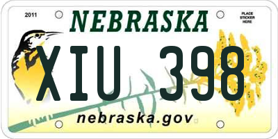 NE license plate XIU398
