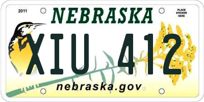NE license plate XIU412