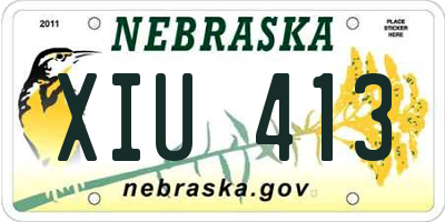 NE license plate XIU413