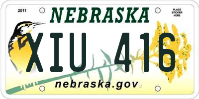 NE license plate XIU416