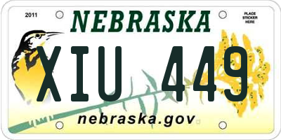 NE license plate XIU449