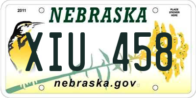NE license plate XIU458