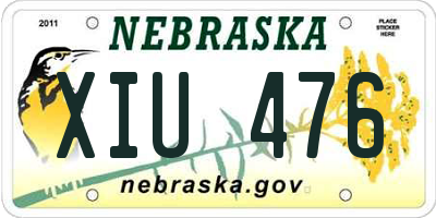 NE license plate XIU476
