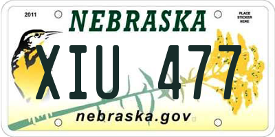 NE license plate XIU477