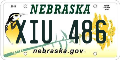 NE license plate XIU486