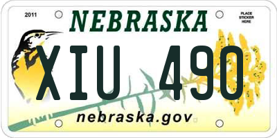 NE license plate XIU490