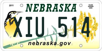 NE license plate XIU514