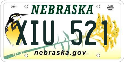 NE license plate XIU521