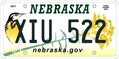 NE license plate XIU522