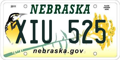 NE license plate XIU525