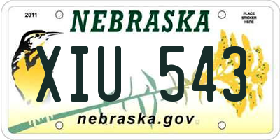 NE license plate XIU543