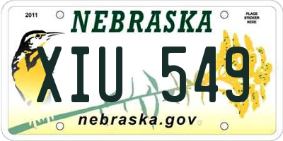 NE license plate XIU549