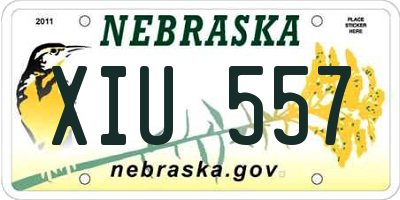 NE license plate XIU557