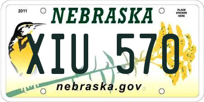 NE license plate XIU570