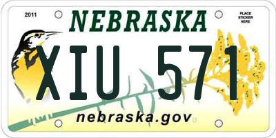 NE license plate XIU571
