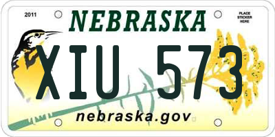 NE license plate XIU573
