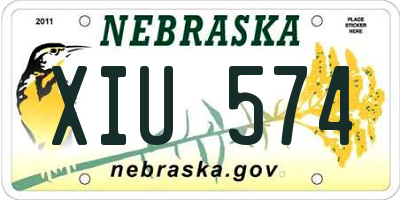 NE license plate XIU574