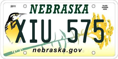 NE license plate XIU575
