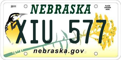 NE license plate XIU577