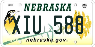 NE license plate XIU588