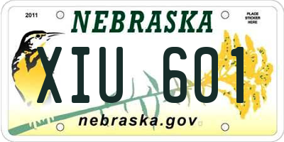 NE license plate XIU601