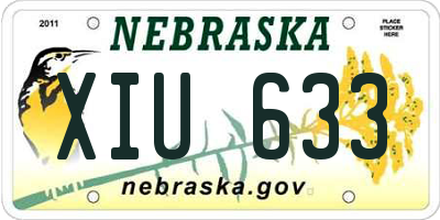 NE license plate XIU633