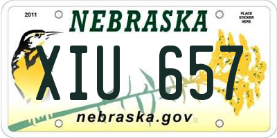 NE license plate XIU657