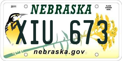 NE license plate XIU673