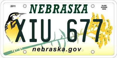 NE license plate XIU677