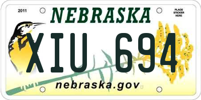 NE license plate XIU694