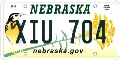 NE license plate XIU704