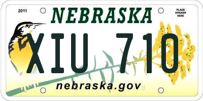 NE license plate XIU710