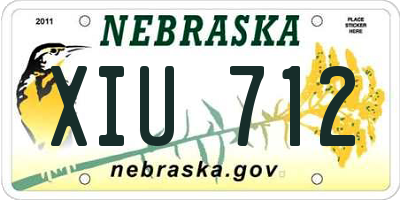 NE license plate XIU712