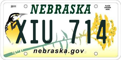 NE license plate XIU714