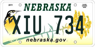 NE license plate XIU734