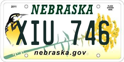 NE license plate XIU746