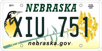 NE license plate XIU751