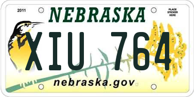 NE license plate XIU764
