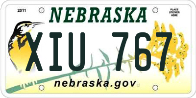 NE license plate XIU767