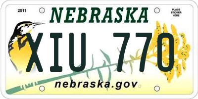 NE license plate XIU770
