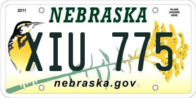 NE license plate XIU775